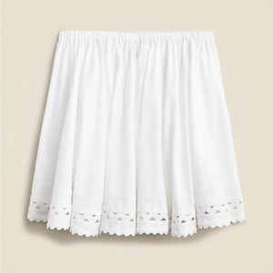 Elegant White Lace Trim Skirt